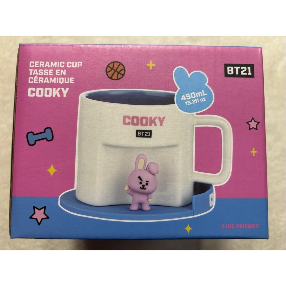 BT21 Ceramic Mug Cup Line Friend Collectable Miniso Limited Edition BTS COOKY